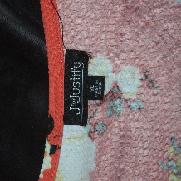 J is for Justify Orange Flower Dress XL - Picture 2 of 4